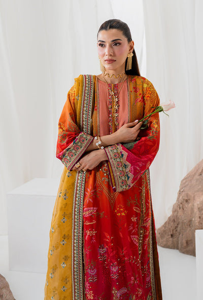 AJR Couture | Luxe Silk 26 | Nova-Brand:AJR Couture-Type:Ladies Clothes-Rust-Crepe Silk-House of Maryam- Buy in UK, USA