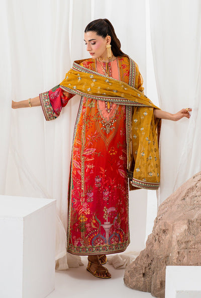 AJR Couture | Luxe Silk 26 | Nova-Brand:AJR Couture-Type:Ladies Clothes-Rust-Crepe Silk-House of Maryam- Buy in UK, USA