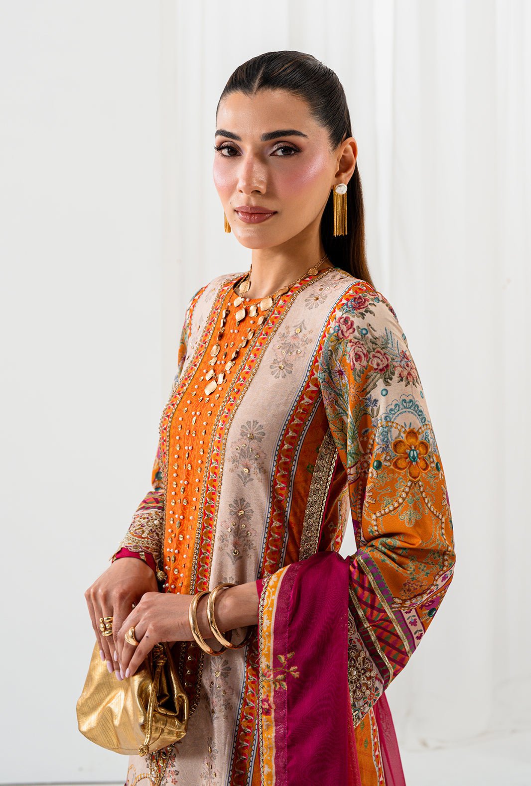 AJR Couture | Luxe Silk 26 | Orla-Brand:AJR Couture-Type:Ladies Clothes-Blush Pink-Crepe Silk-House of Maryam- Buy in UK, USA
