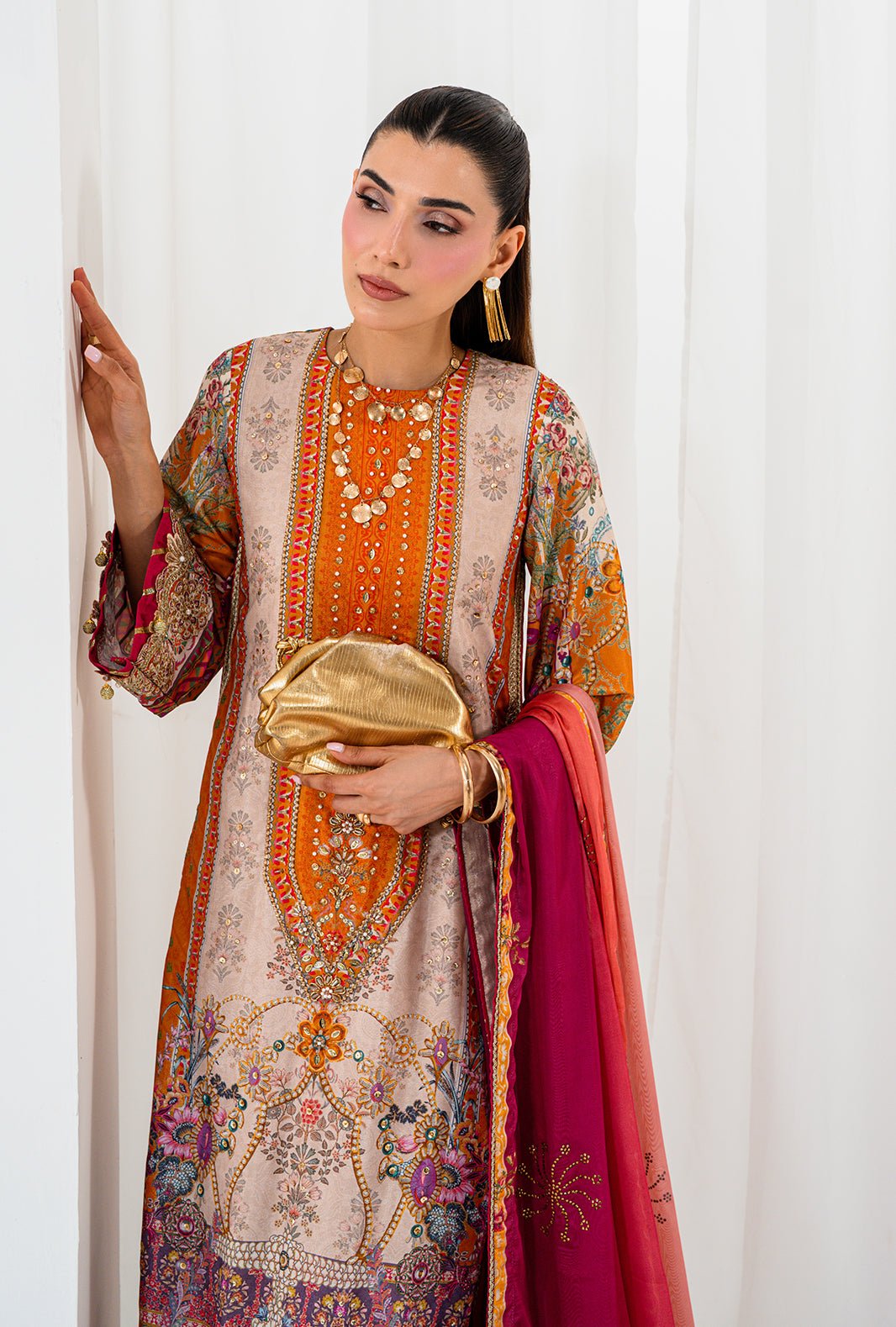 AJR Couture | Luxe Silk 26 | Orla-Brand:AJR Couture-Type:Ladies Clothes-Blush Pink-Crepe Silk-House of Maryam- Buy in UK, USA