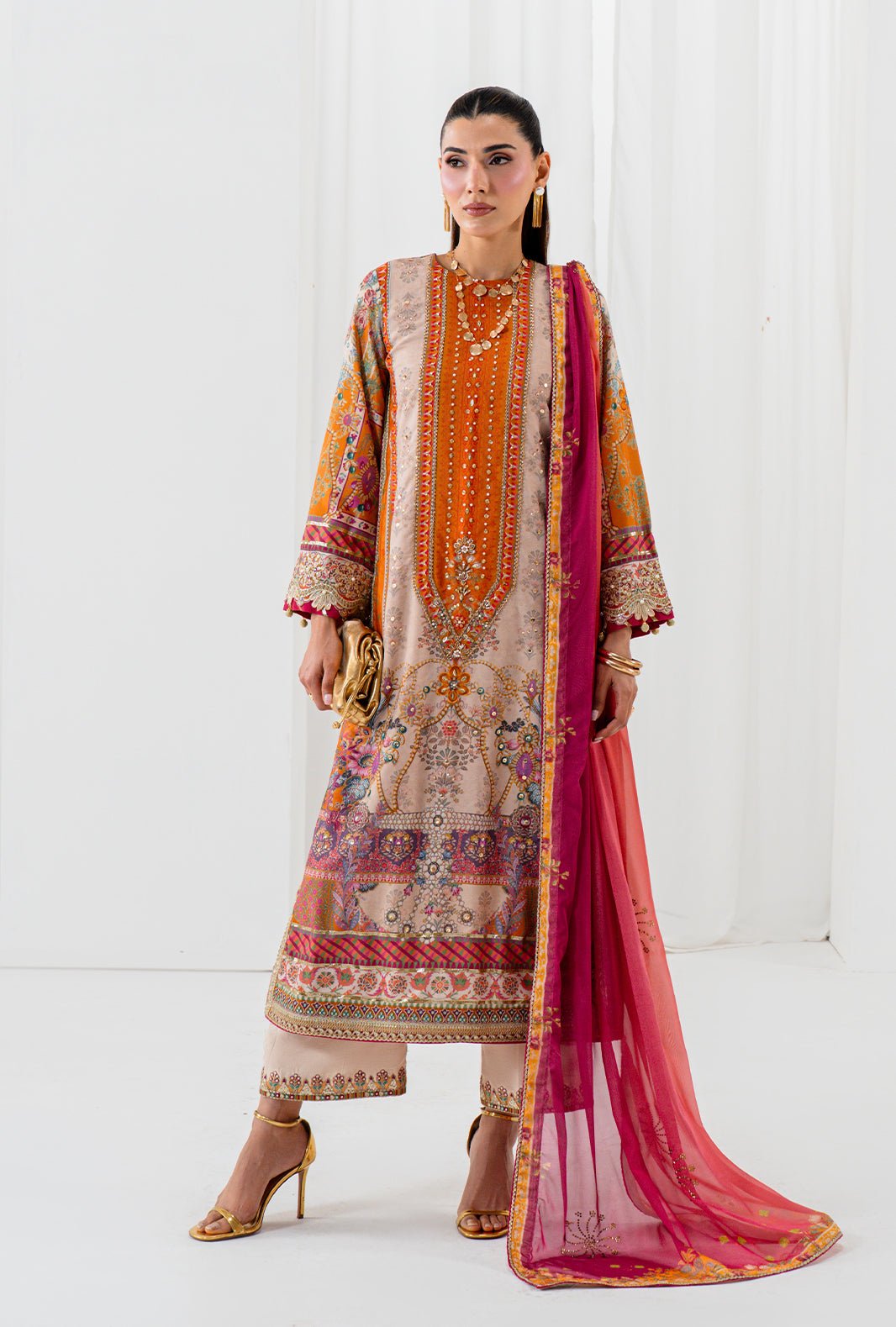 AJR Couture | Luxe Silk 26 | Orla-Brand:AJR Couture-Type:Ladies Clothes-Blush Pink-Crepe Silk-House of Maryam- Buy in UK, USA