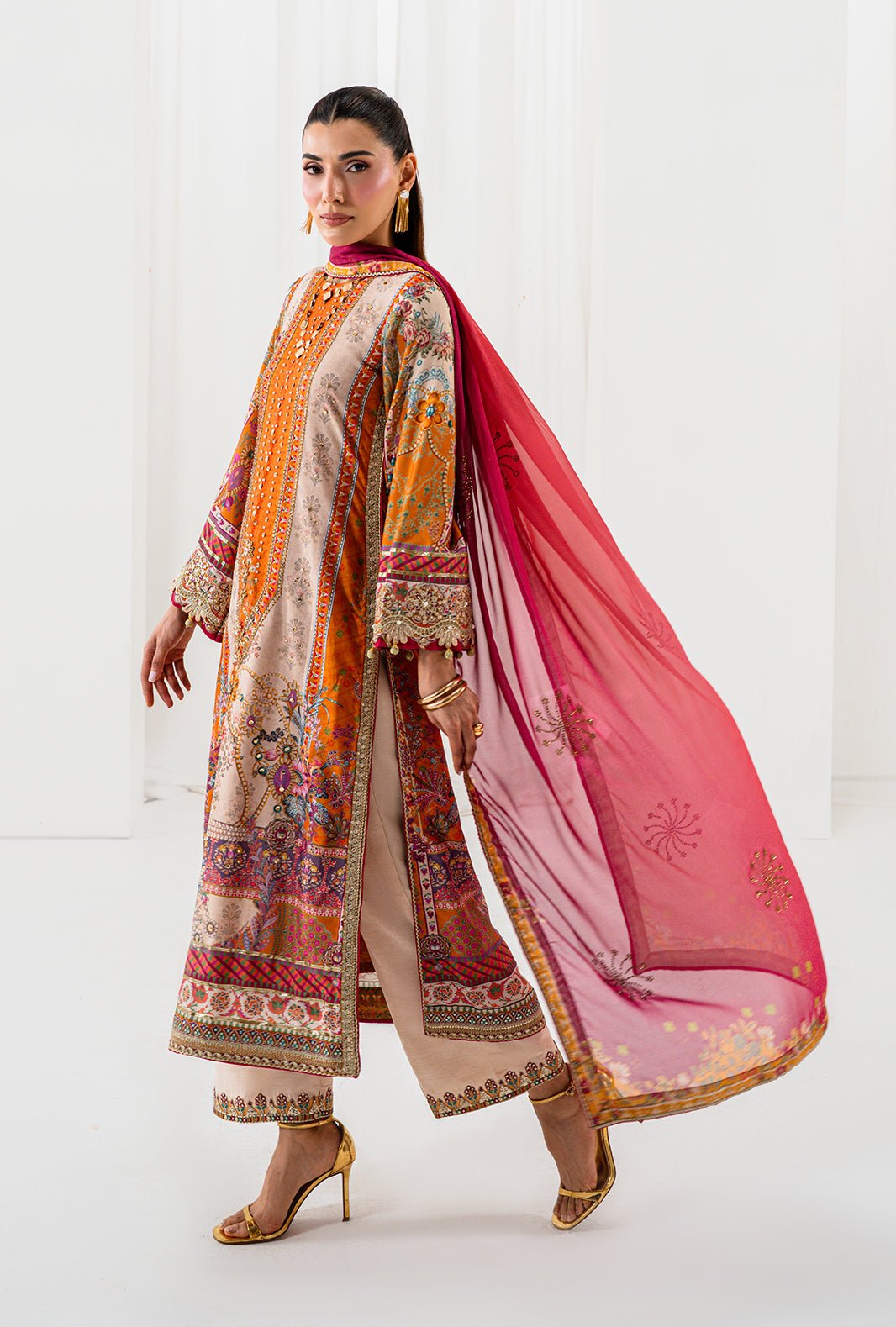 AJR Couture | Luxe Silk 26 | Orla-Brand:AJR Couture-Type:Ladies Clothes-Blush Pink-Crepe Silk-House of Maryam- Buy in UK, USA