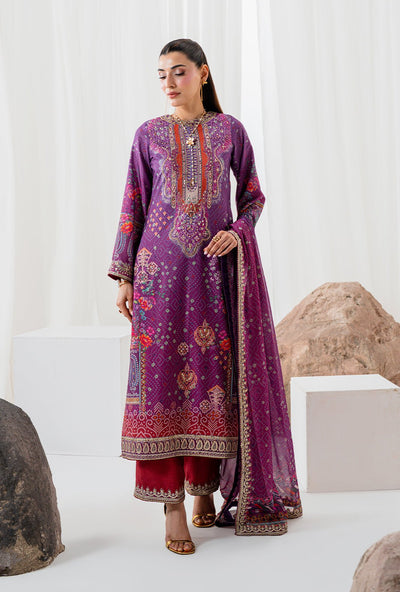 AJR Couture | Luxe Silk 26 | Solis-Brand:AJR Couture-Type:Ladies Clothes-Purple-Crepe Silk-House of Maryam- Buy in UK, USA