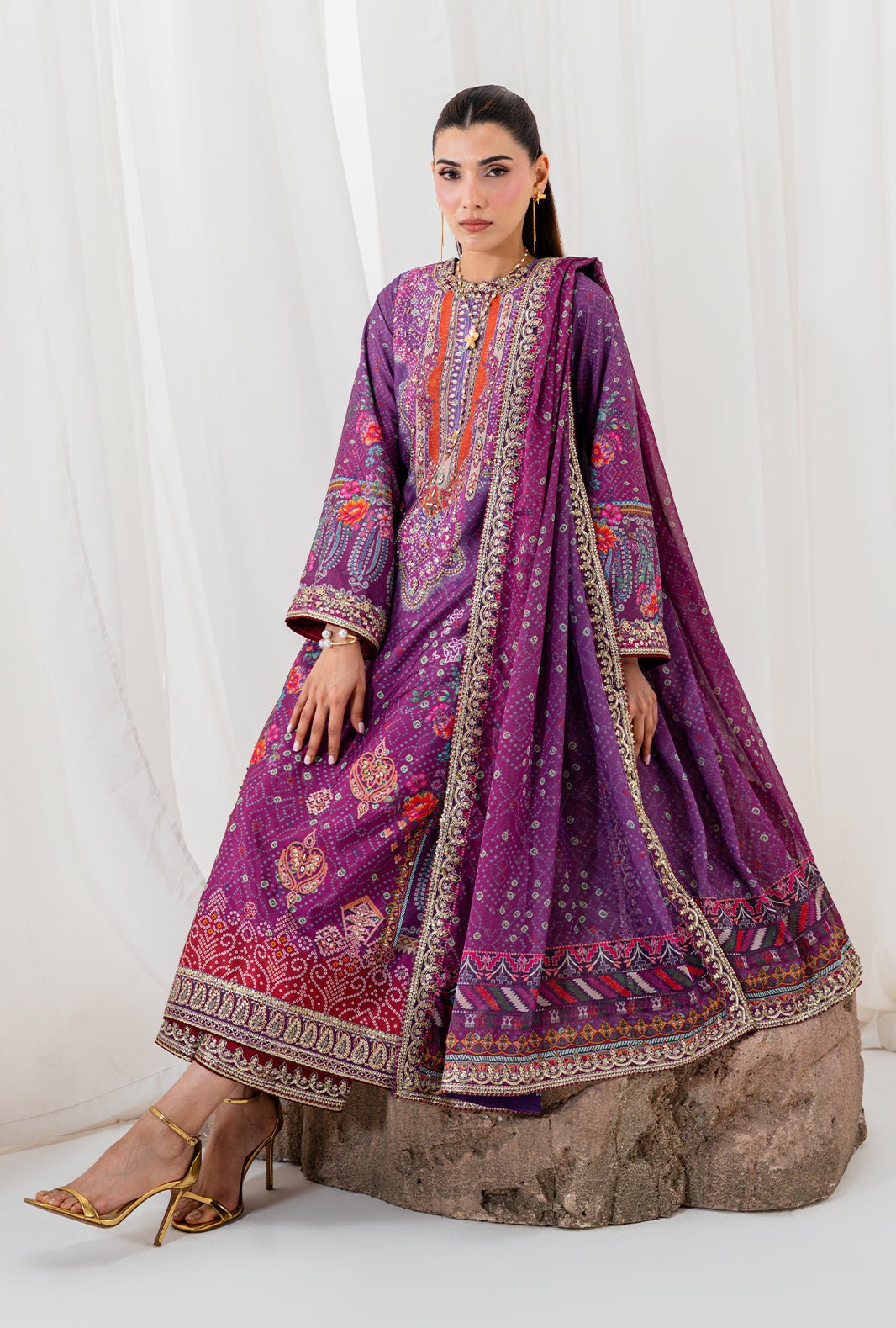 AJR Couture | Luxe Silk 26 | Solis-Brand:AJR Couture-Type:Ladies Clothes-Purple-Crepe Silk-House of Maryam- Buy in UK, USA