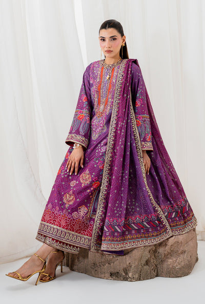 AJR Couture | Luxe Silk 26 | Solis-Brand:AJR Couture-Type:Ladies Clothes-Purple-Crepe Silk-House of Maryam- Buy in UK, USA