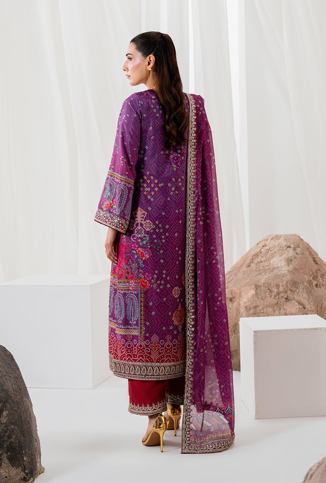 AJR Couture | Luxe Silk 26 | Solis-Brand:AJR Couture-Type:Ladies Clothes-Purple-Crepe Silk-House of Maryam- Buy in UK, USA