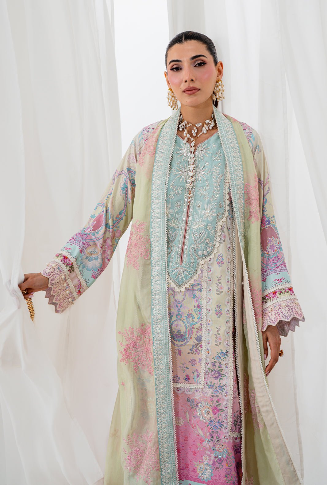 AJR Couture | Luxe Silk 26 | Zarish-Brand:AJR Couture-Type:Ladies Clothes-Off White-Raw Silk-House of Maryam- Buy in UK, USA