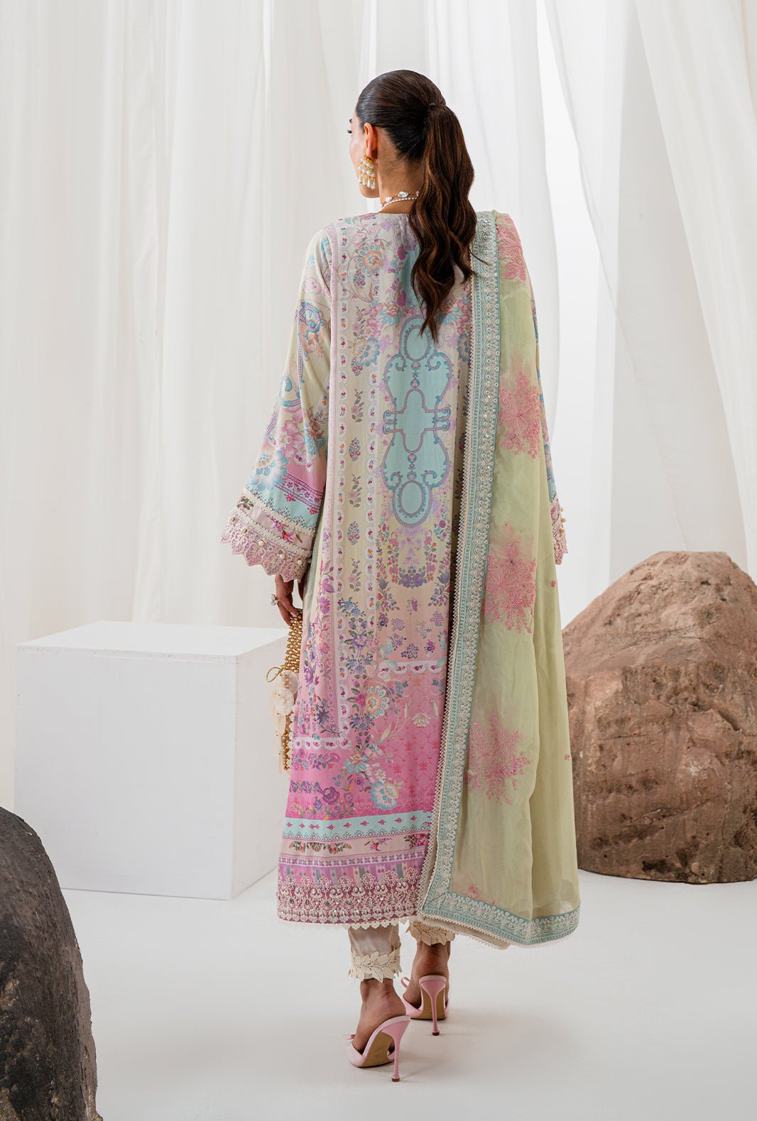 AJR Couture | Luxe Silk 26 | Zarish-Brand:AJR Couture-Type:Ladies Clothes-Off White-Raw Silk-House of Maryam- Buy in UK, USA
