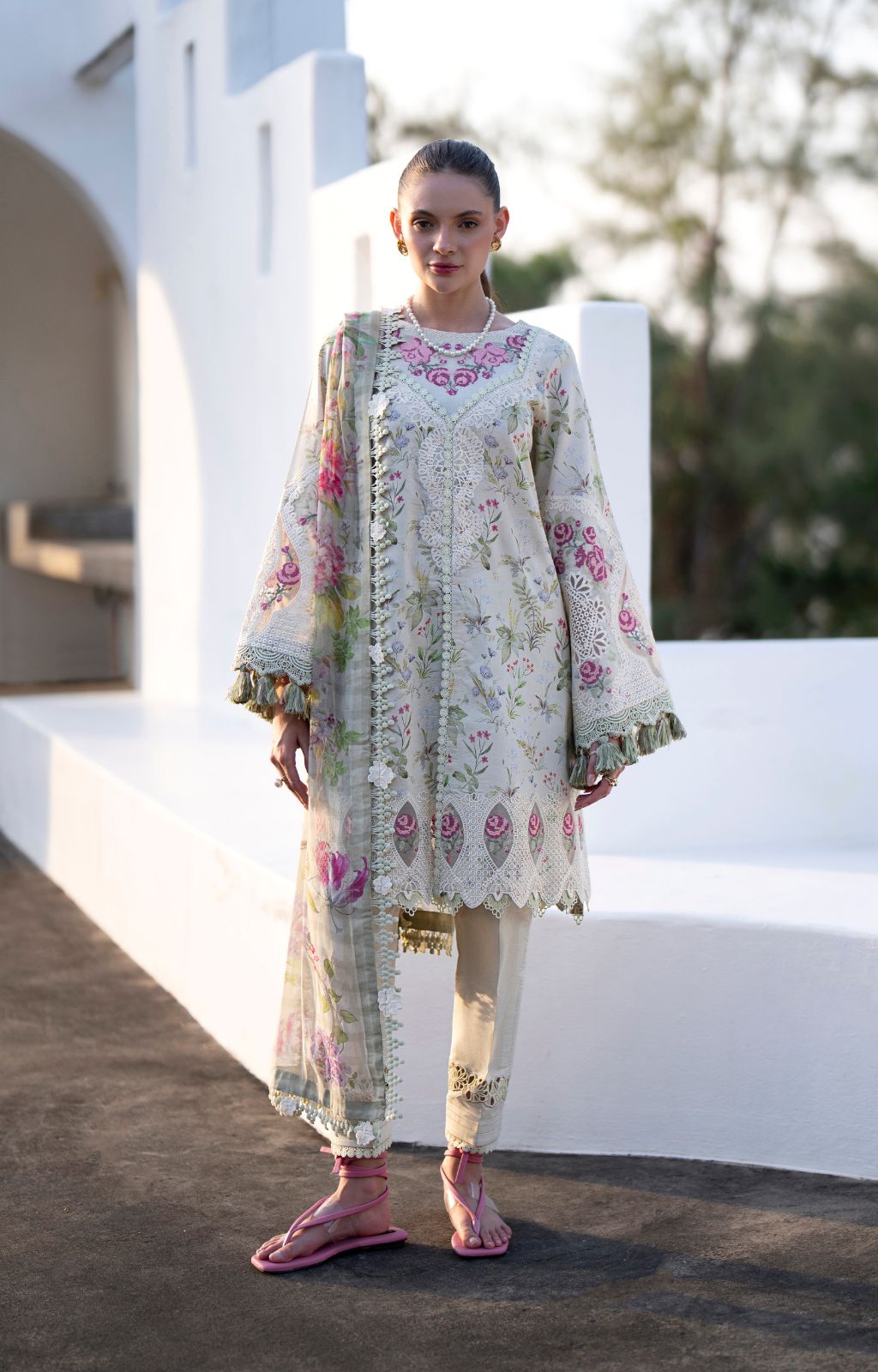 AJR Couture | Printakari Lawn 25 | Aleesia-Brand:AJR Couture-Type:Ladies Clothes-Mint-Lawn-House of Maryam- Buy in UK, USA