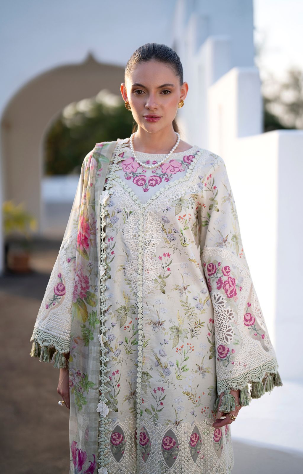 AJR Couture | Printakari Lawn 25 | Aleesia-Brand:AJR Couture-Type:Ladies Clothes-Mint-Lawn-House of Maryam- Buy in UK, USA