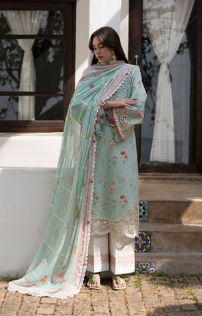 AJR Couture | Printakari Lawn 25 | Aqua-Brand:AJR Couture-Type:Ladies Clothes-Aqua-Lawn-House of Maryam- Buy in UK, USA