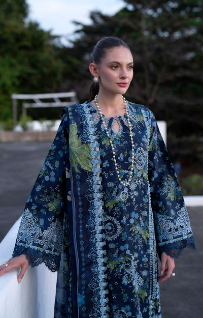 AJR Couture | Printakari Lawn 25 | Eden-Brand:AJR Couture-Type:Ladies Clothes-Deep Blue-Lawn-House of Maryam- Buy in UK, USA