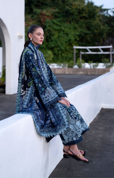 AJR Couture | Printakari Lawn 25 | Eden-Brand:AJR Couture-Type:Ladies Clothes-Deep Blue-Lawn-House of Maryam- Buy in UK, USA