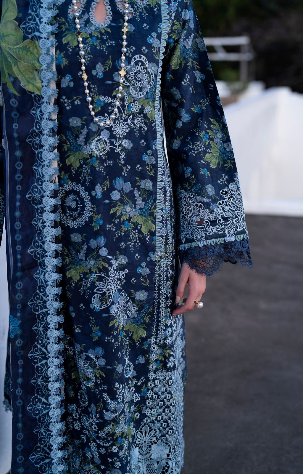 AJR Couture | Printakari Lawn 25 | Eden-Brand:AJR Couture-Type:Ladies Clothes-Deep Blue-Lawn-House of Maryam- Buy in UK, USA