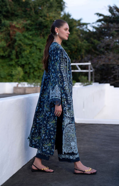 AJR Couture | Printakari Lawn 25 | Eden-Brand:AJR Couture-Type:Ladies Clothes-Deep Blue-Lawn-House of Maryam- Buy in UK, USA