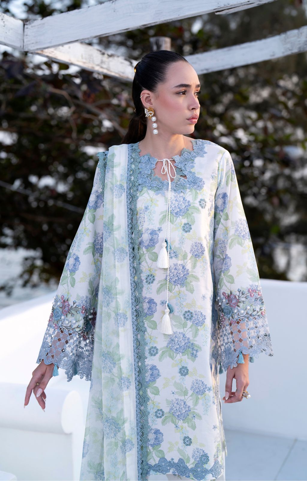 AJR Couture | Printakari Lawn 25 | Isle-Brand:AJR Couture-Type:Ladies Clothes-White-Lawn-House of Maryam- Buy in UK, USA