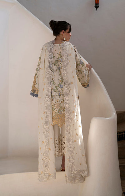 AJR Couture | Printakari Lawn 25 | Maze-Brand:AJR Couture-Type:Ladies Clothes-Off White-Lawn-House of Maryam- Buy in UK, USA
