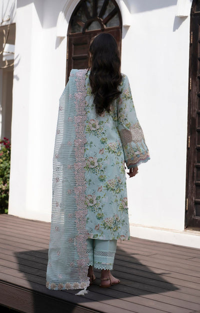 AJR Couture | Printakari Lawn 25 | Myrtle-Brand:AJR Couture-Type:Ladies Clothes-Aqua-Lawn-House of Maryam- Buy in UK, USA