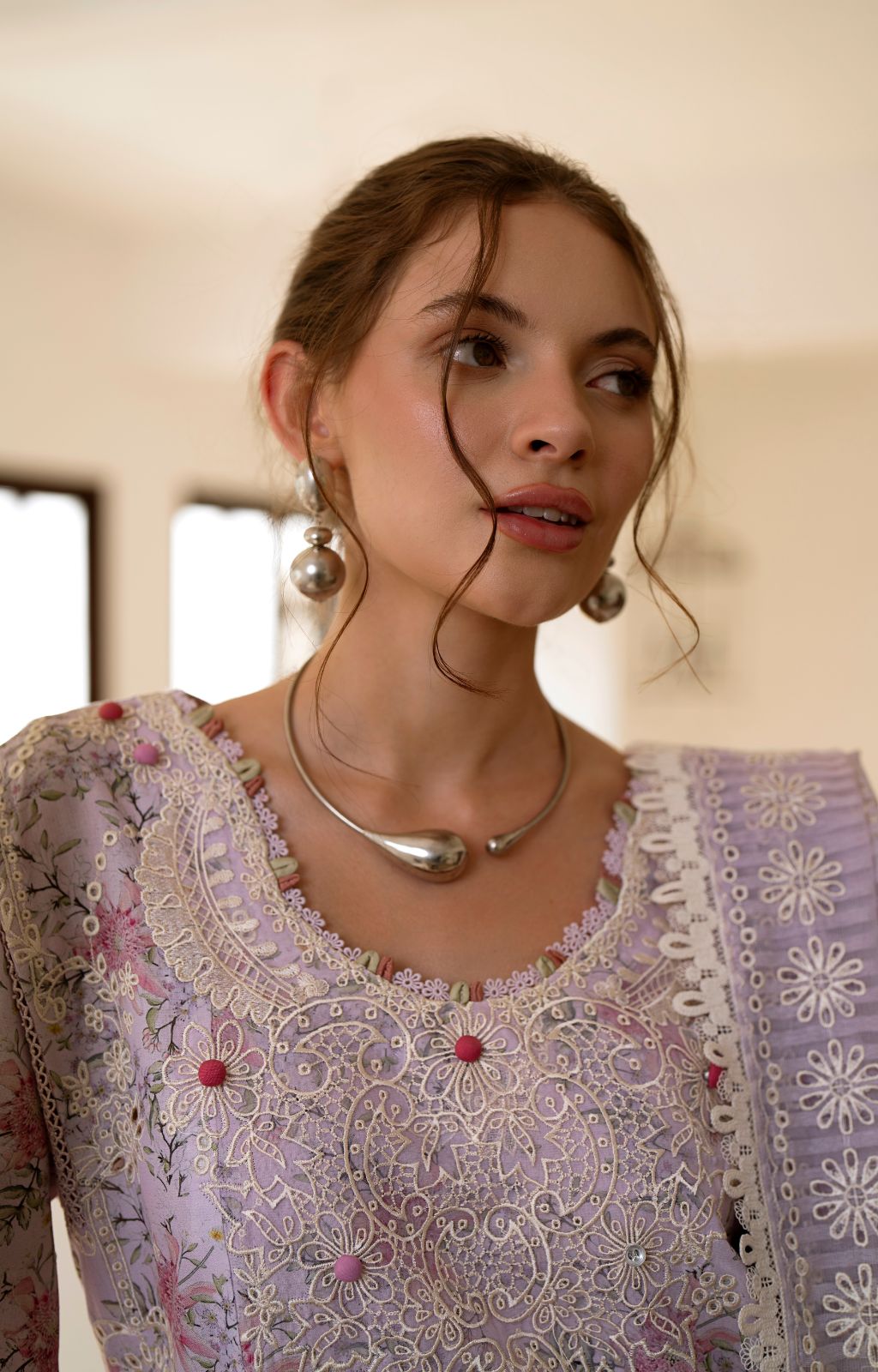 AJR Couture | Printakari Lawn 25 | Pearl-Brand:AJR Couture-Type:Ladies Clothes-Lilac-Lawn-House of Maryam- Buy in UK, USA