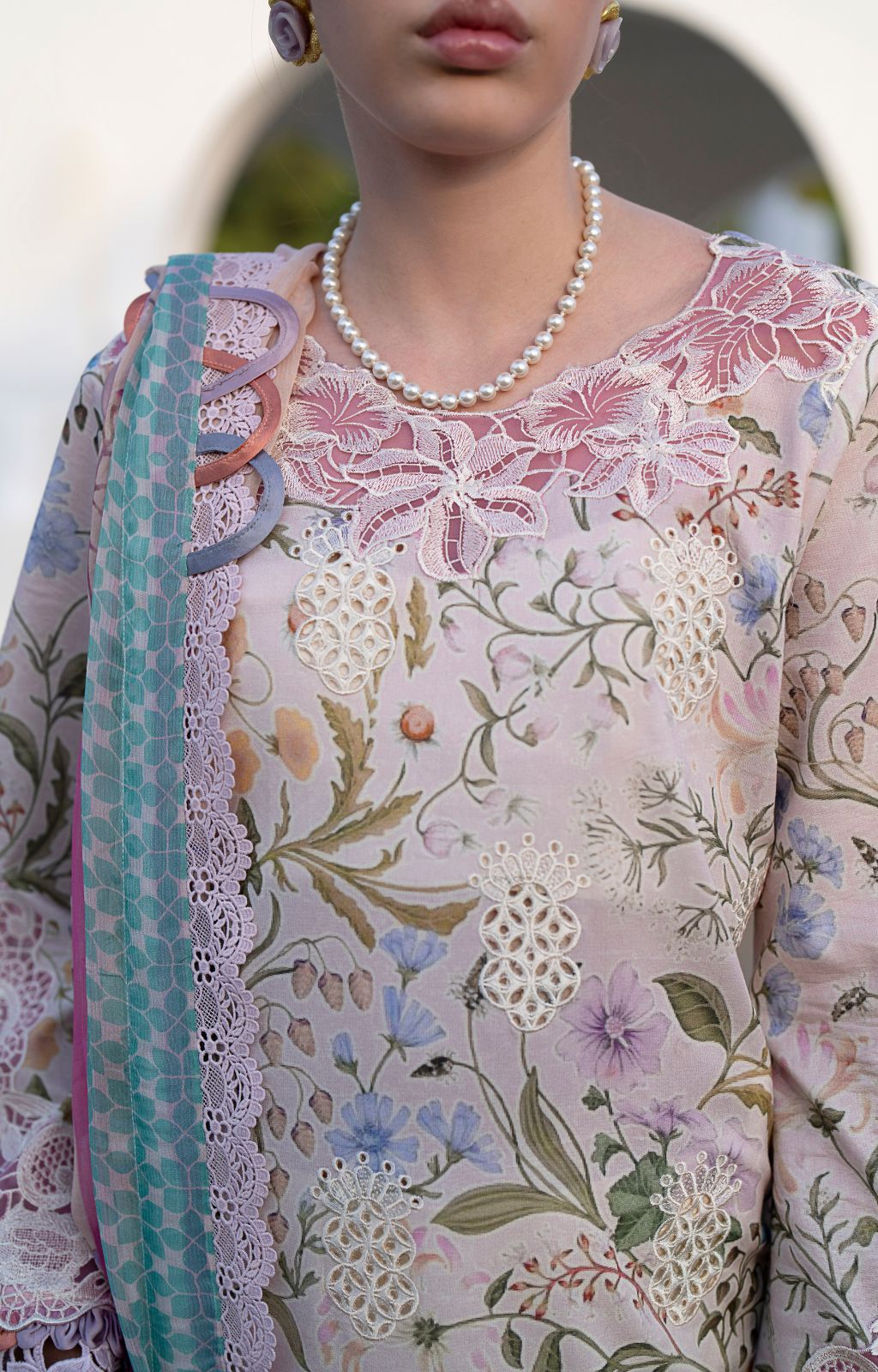 AJR Couture | Printakari Lawn 25 | Rose-Brand:AJR Couture-Type:Ladies Clothes-Omber-Lawn-House of Maryam- Buy in UK, USA