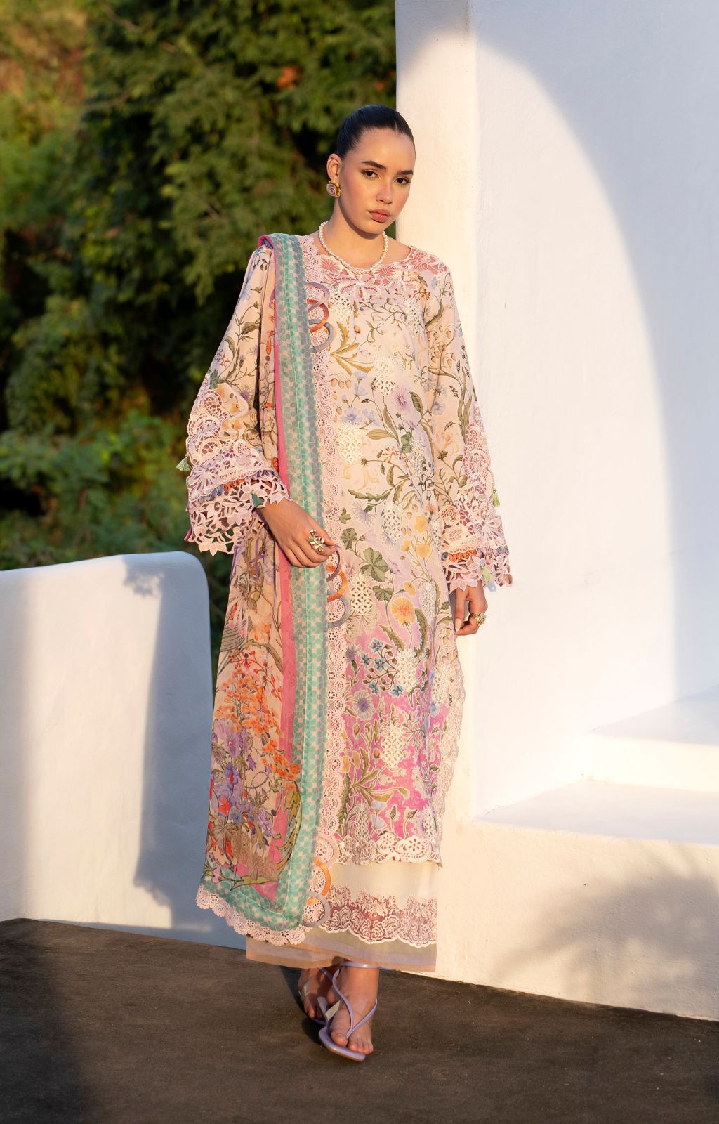 AJR Couture | Printakari Lawn 25 | Rose-Brand:AJR Couture-Type:Ladies Clothes-Omber-Lawn-House of Maryam- Buy in UK, USA