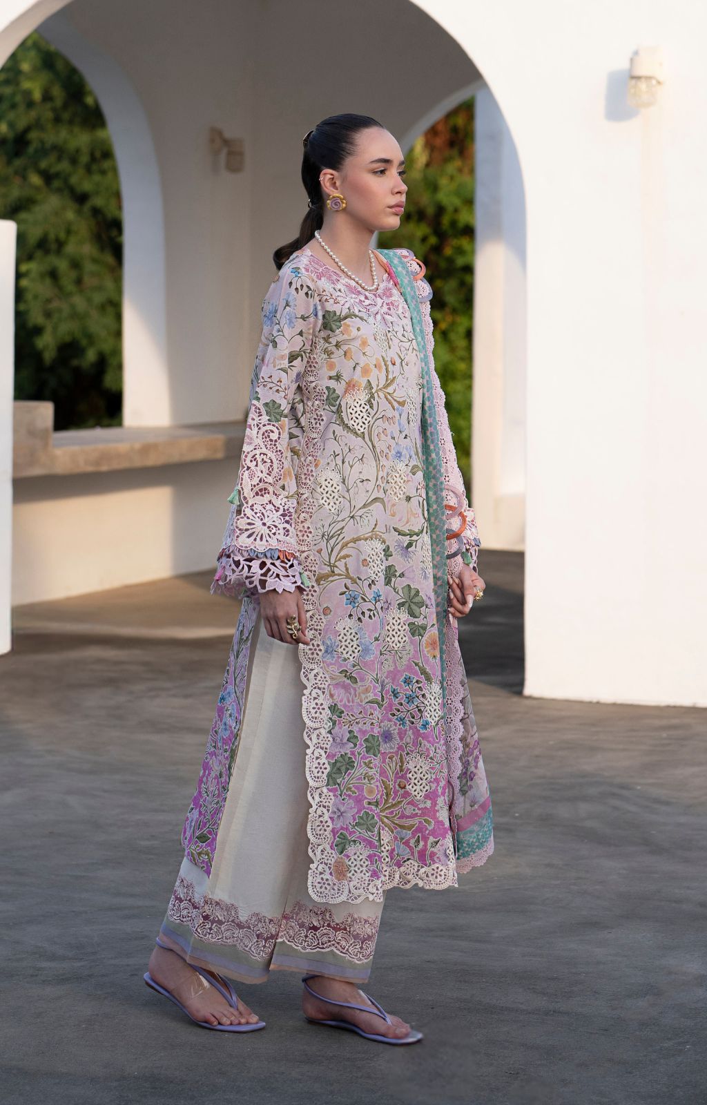AJR Couture | Printakari Lawn 25 | Rose-Brand:AJR Couture-Type:Ladies Clothes-Omber-Lawn-House of Maryam- Buy in UK, USA