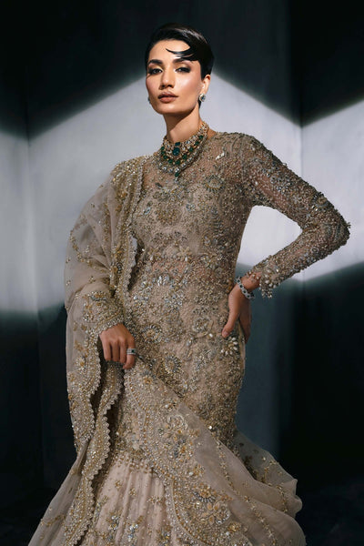 Akbar Aslam | Bridal Dresses | Calisse-Brand:Akbar Aslam-Type:Ladies Clothes-Off White - House of Maryam- Buy in UK, USA