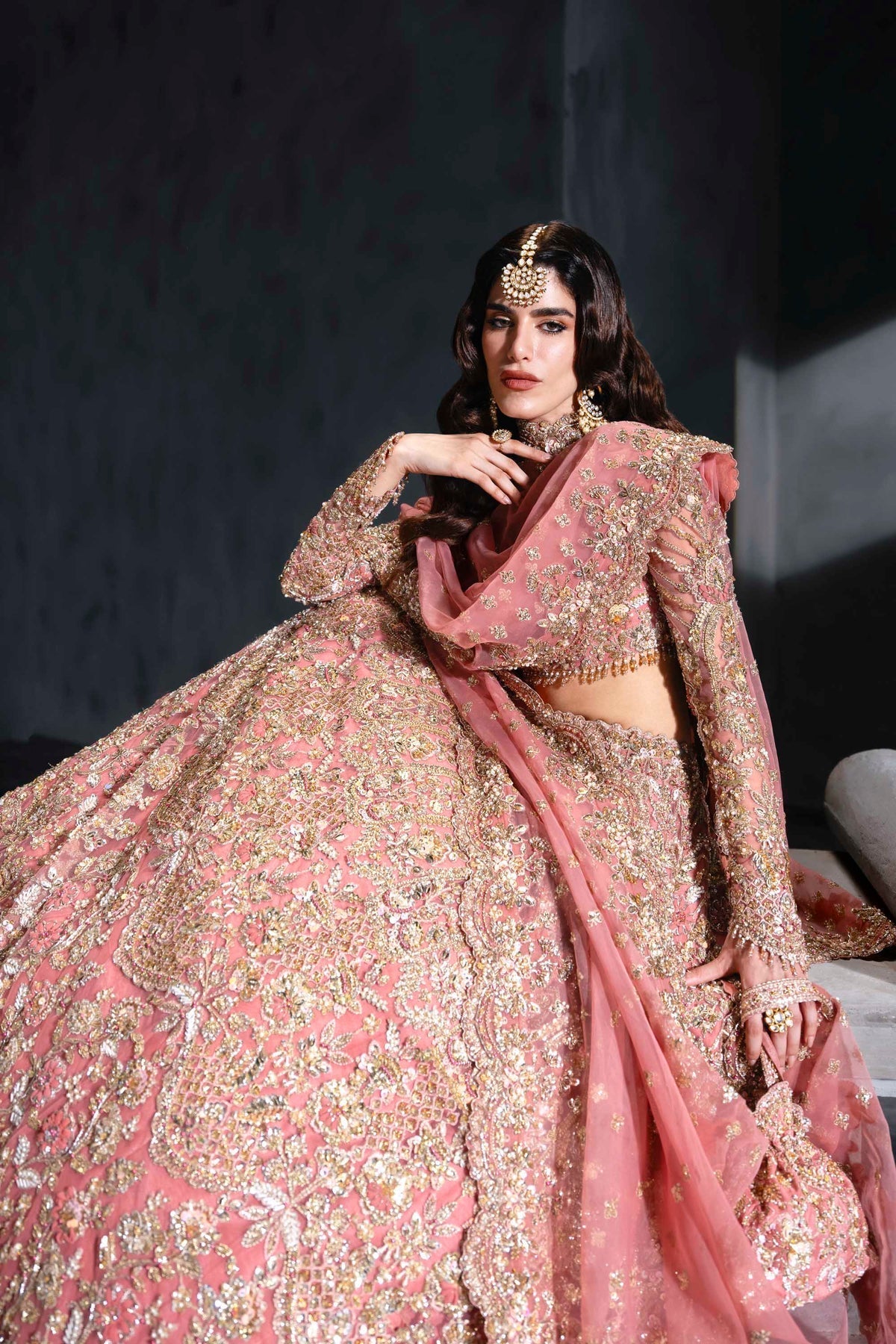 Akbar Aslam | Bridal Dresses | Emarelle-Brand:Akbar Aslam-Type:Ladies Clothes-Pink - House of Maryam- Buy in UK, USA