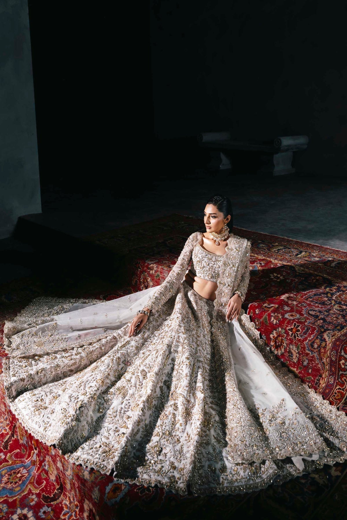 Akbar Aslam | Bridal Dresses | Lurve-Brand:Akbar Aslam-Type:Ladies Clothes-White - House of Maryam- Buy in UK, USA