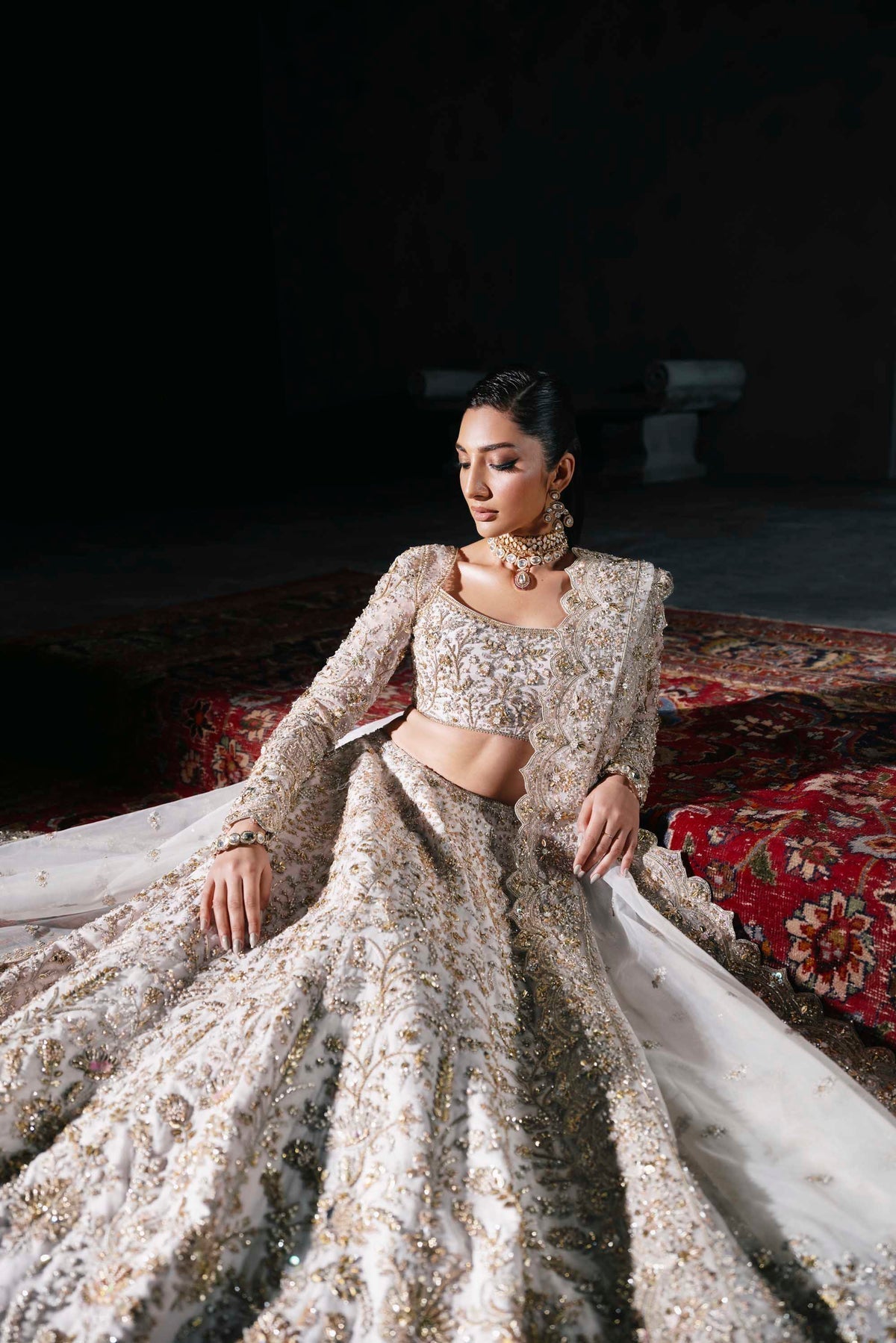 Akbar Aslam | Bridal Dresses | Lurve-Brand:Akbar Aslam-Type:Ladies Clothes-White - House of Maryam- Buy in UK, USA