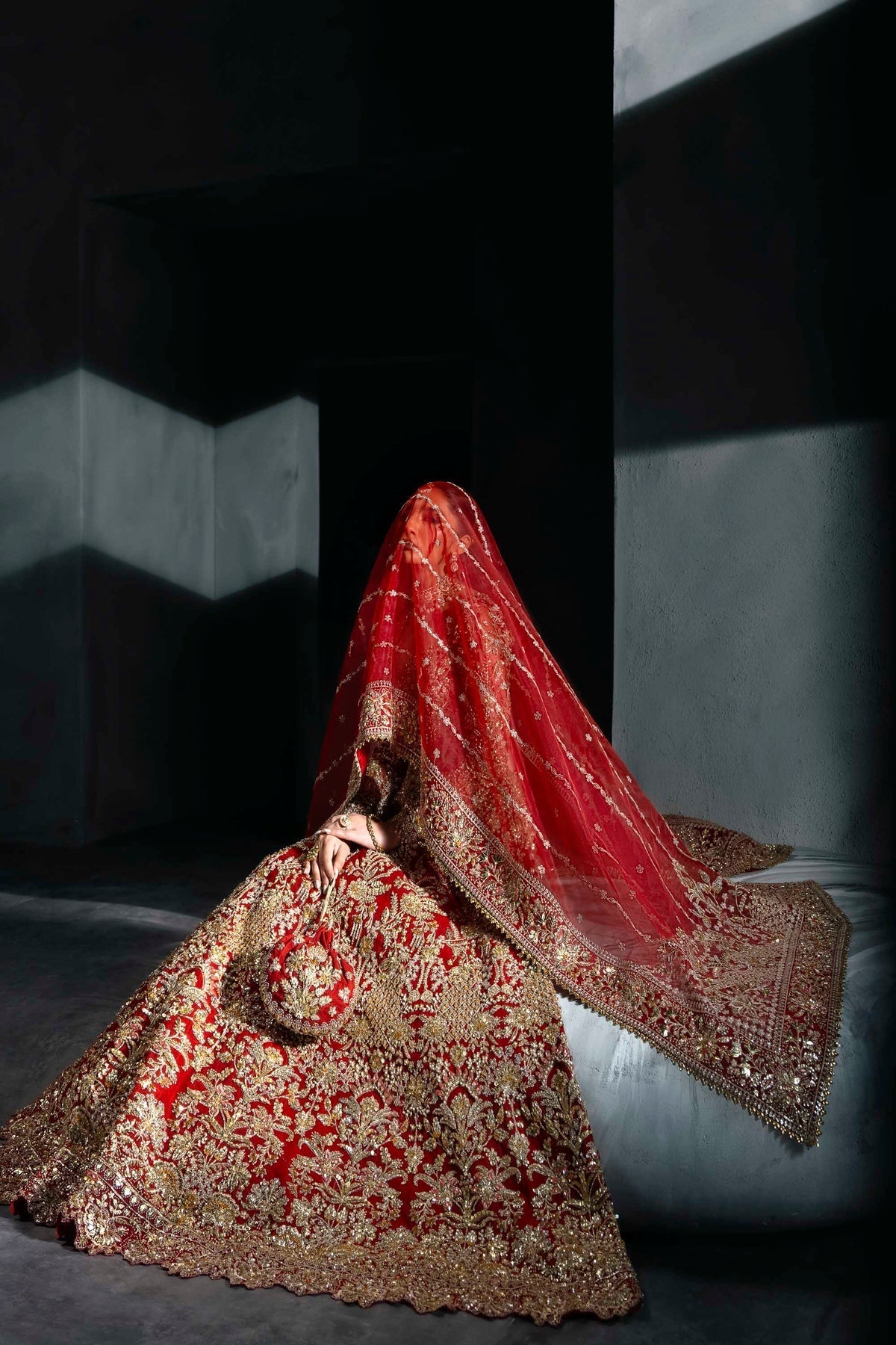 Akbar Aslam | Bridal Dresses | Marzela-Brand:Akbar Aslam-Type:Ladies Clothes-Red - House of Maryam- Buy in UK, USA