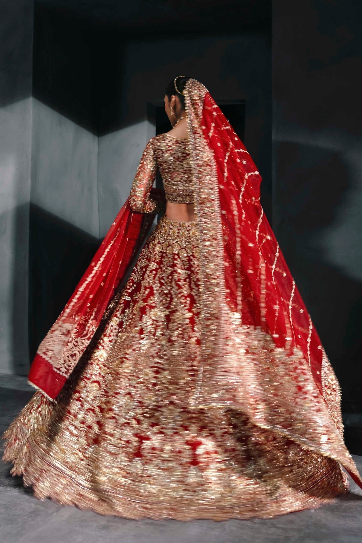 Akbar Aslam | Bridal Dresses | Marzela-Brand:Akbar Aslam-Type:Ladies Clothes-Red - House of Maryam- Buy in UK, USA