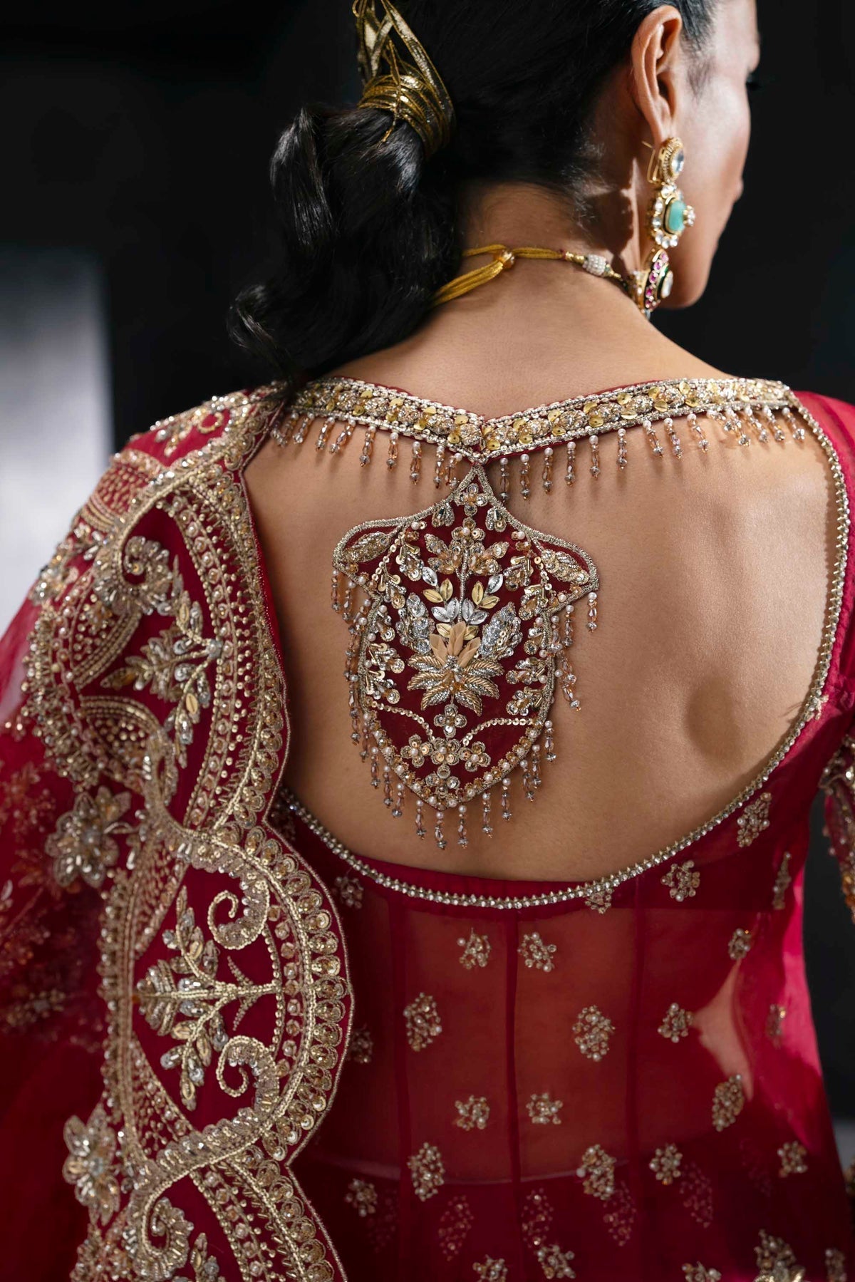Akbar Aslam | Bridal Dresses | Merazya-Brand:Akbar Aslam-Type:Ladies Clothes-Crimson - House of Maryam- Buy in UK, USA