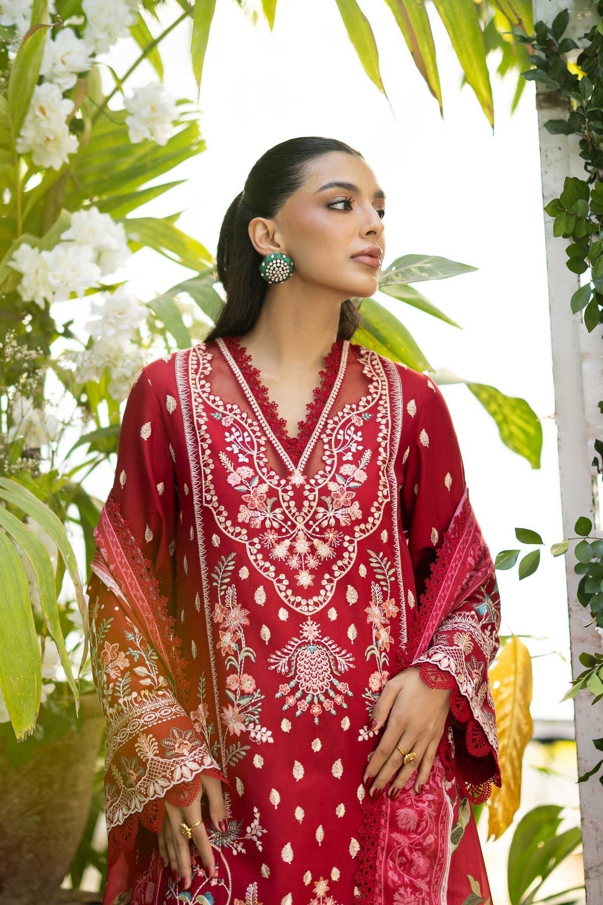 Akbar Aslam | Elaria RTW Lawn 26 | Amara-Brand:Akbar Aslam-Type:Ladies Clothes-Crimson-Lawn-House of Maryam- Buy in UK, USA