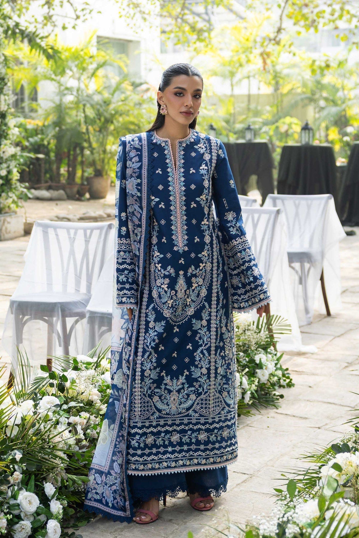 Akbar Aslam | Elaria RTW Lawn 26 | Cielle-Brand:Akbar Aslam-Type:Ladies Clothes-Sea Green-Lawn-House of Maryam- Buy in UK, USA