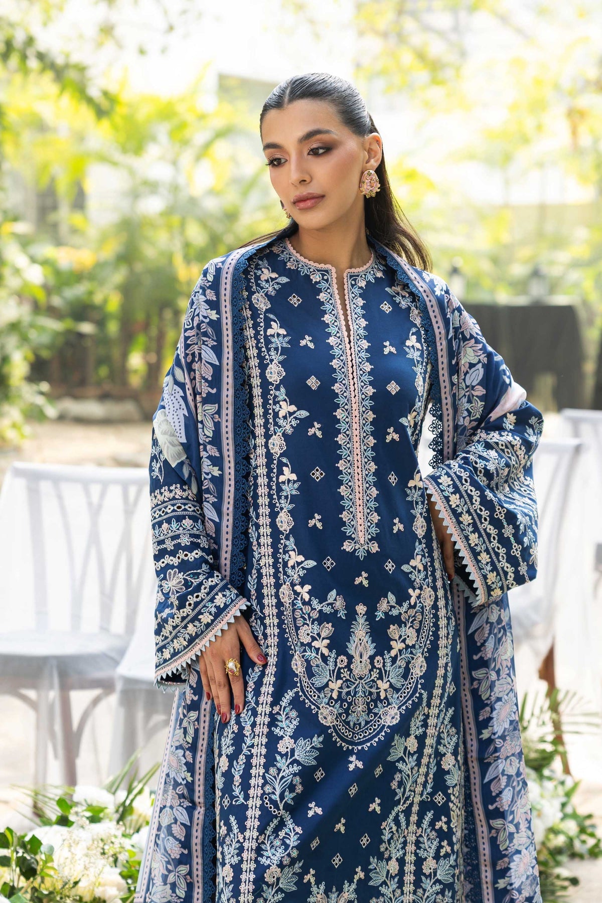 Akbar Aslam | Elaria RTW Lawn 26 | Cielle-Brand:Akbar Aslam-Type:Ladies Clothes-Sea Green-Lawn-House of Maryam- Buy in UK, USA