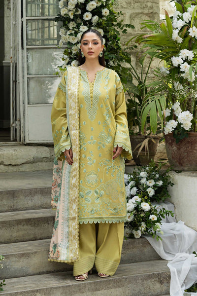 Akbar Aslam | Elaria RTW Lawn 26 | Elysia-Brand:Akbar Aslam-Type:Ladies Clothes-Lime Green-Lawn-House of Maryam- Buy in UK, USA