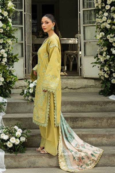 Akbar Aslam | Elaria RTW Lawn 26 | Elysia-Brand:Akbar Aslam-Type:Ladies Clothes-Lime Green-Lawn-House of Maryam- Buy in UK, USA