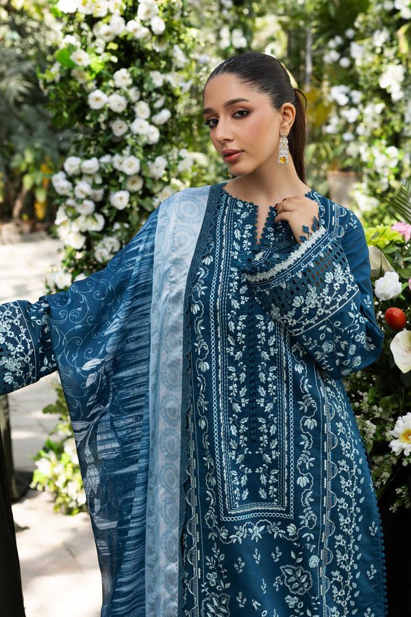 Akbar Aslam | Elaria RTW Lawn 26 | Eveline-Brand:Akbar Aslam-Type:Ladies Clothes-Sea Green-Lawn-House of Maryam- Buy in UK, USA