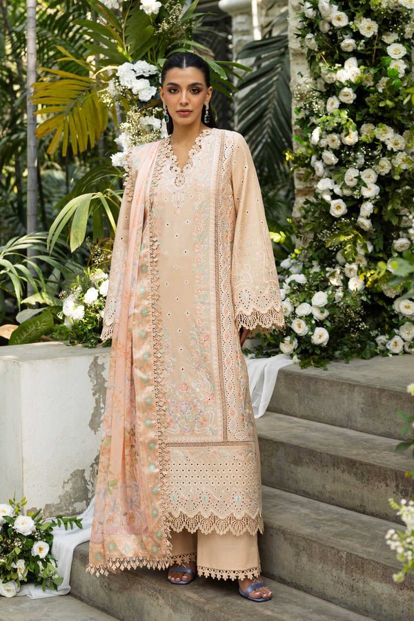 Akbar Aslam | Elaria RTW Lawn 26 | Odette-Brand:Akbar Aslam-Type:Ladies Clothes-Light Skin-Lawn-House of Maryam- Buy in UK, USA