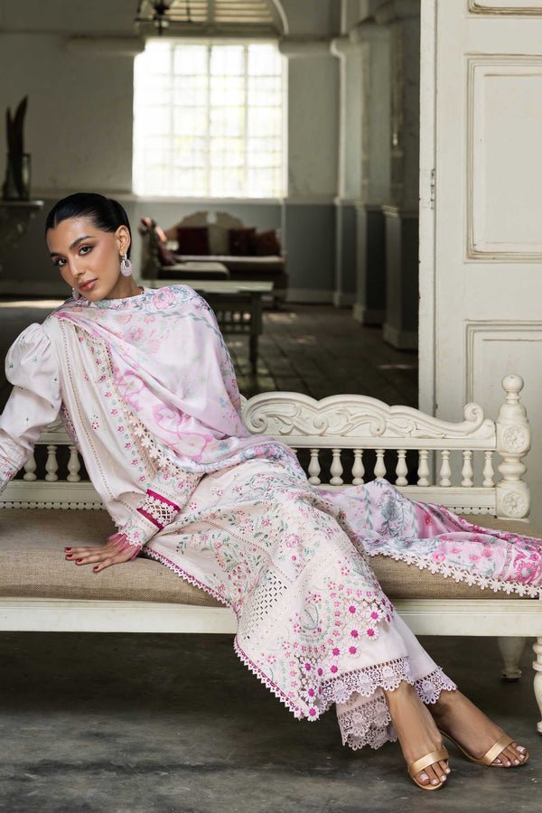Akbar Aslam | Elaria RTW Lawn 26 | Petalia-Brand:Akbar Aslam-Type:Ladies Clothes-Soft Lilac-Lawn-House of Maryam- Buy in UK, USA