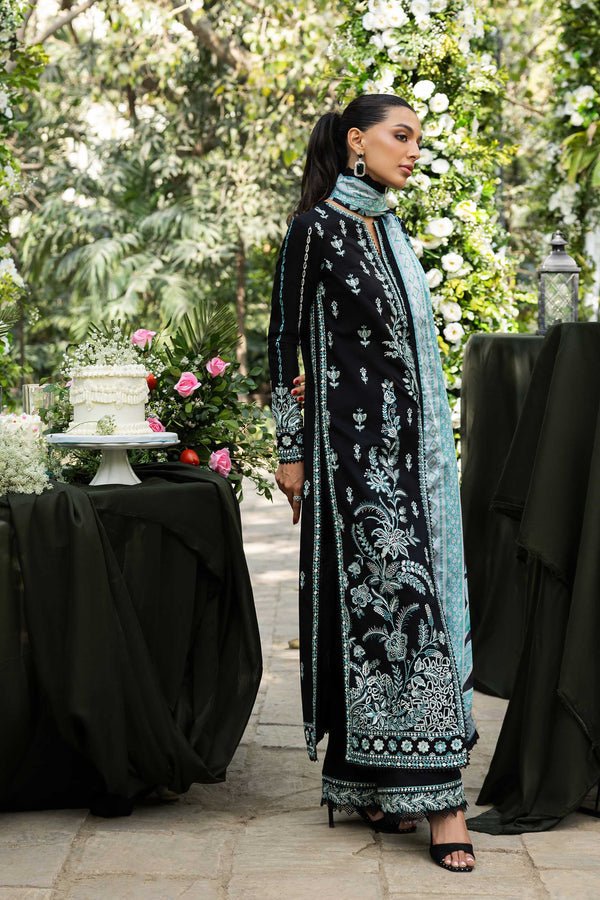 Akbar Aslam | Elaria RTW Lawn 26 | Sylvie-Brand:Akbar Aslam-Type:Ladies Clothes-Black-Lawn-House of Maryam- Buy in UK, USA