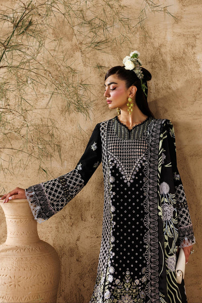 Akbar Aslam | Elea Lawn 26 | Alesse-Brand:Akbar Aslam-Type:Ladies Clothes-Black-Lawn-House of Maryam- Buy in UK, USA