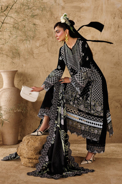 Akbar Aslam | Elea Lawn 26 | Alesse-Brand:Akbar Aslam-Type:Ladies Clothes-Black-Lawn-House of Maryam- Buy in UK, USA