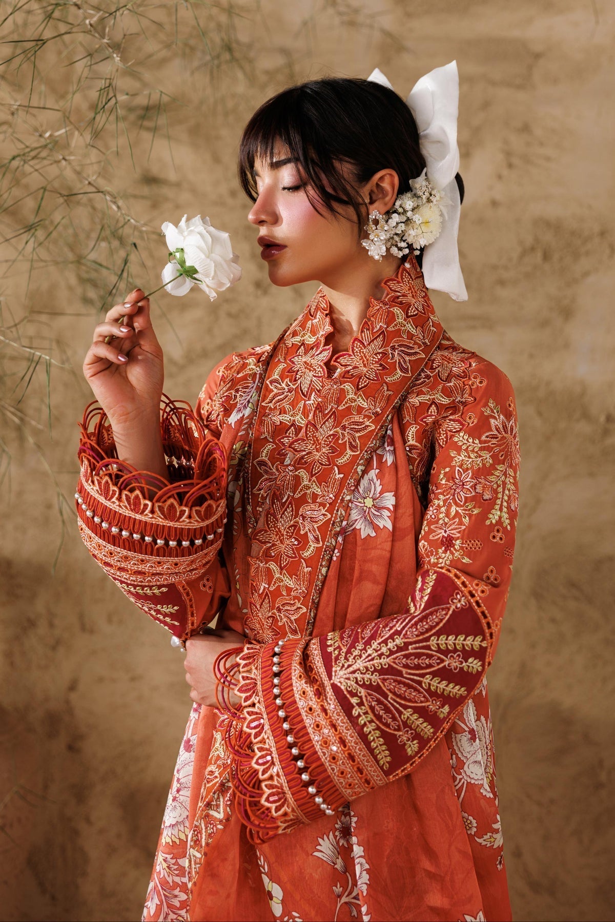 Akbar Aslam | Elea Lawn 26 | Alpine-Brand:Akbar Aslam-Type:Ladies Clothes-Orange-Lawn-House of Maryam- Buy in UK, USA