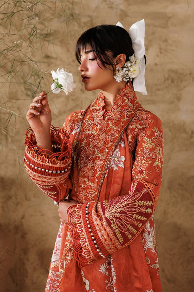 Akbar Aslam | Elea Lawn 26 | Alpine-Brand:Akbar Aslam-Type:Ladies Clothes-Orange-Lawn-House of Maryam- Buy in UK, USA