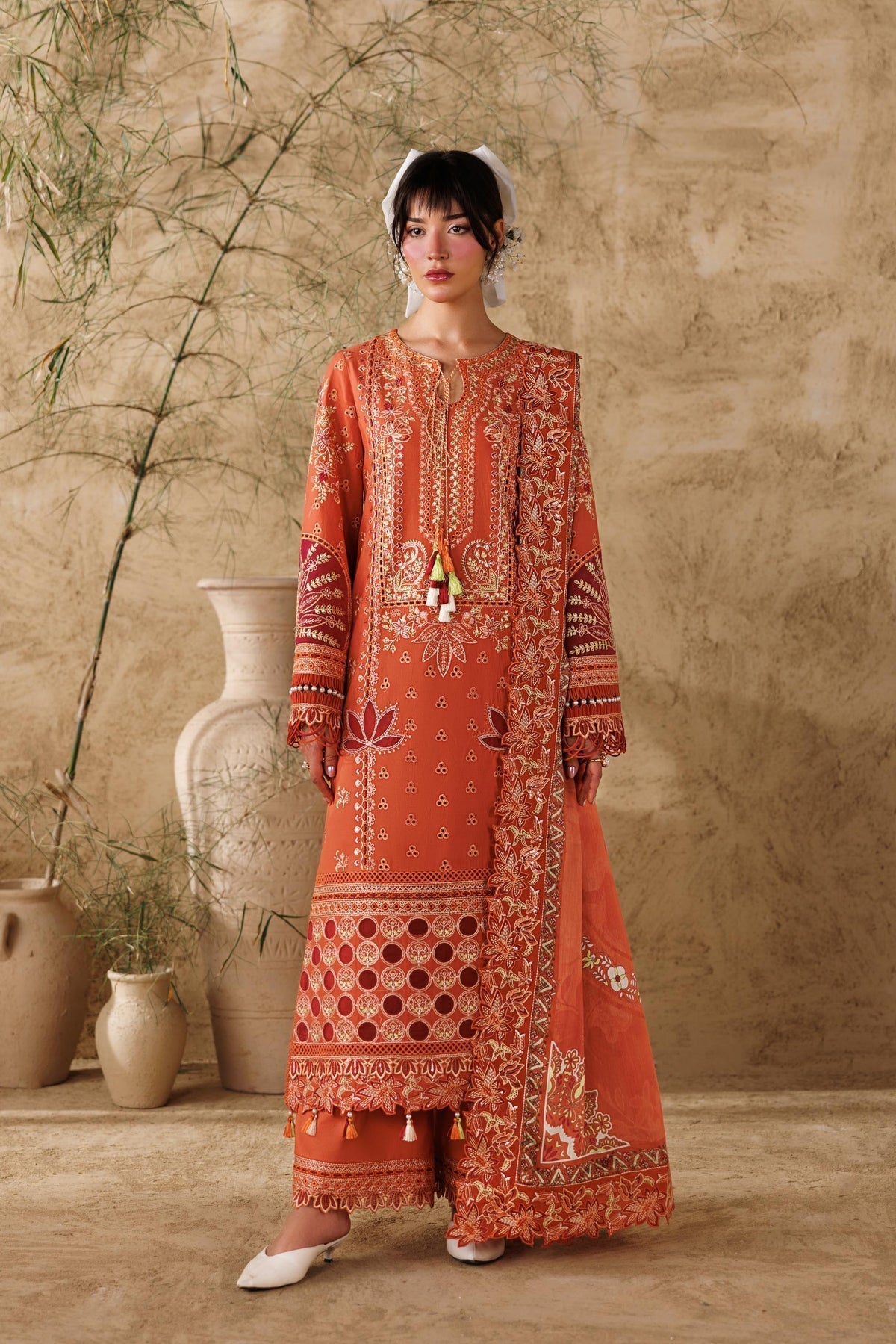 Akbar Aslam | Elea Lawn 26 | Alpine-Brand:Akbar Aslam-Type:Ladies Clothes-Orange-Lawn-House of Maryam- Buy in UK, USA