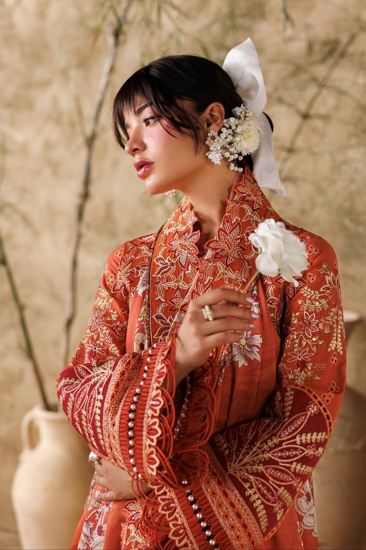 Akbar Aslam | Elea Lawn 26 | Alpine-Brand:Akbar Aslam-Type:Ladies Clothes-Orange-Lawn-House of Maryam- Buy in UK, USA