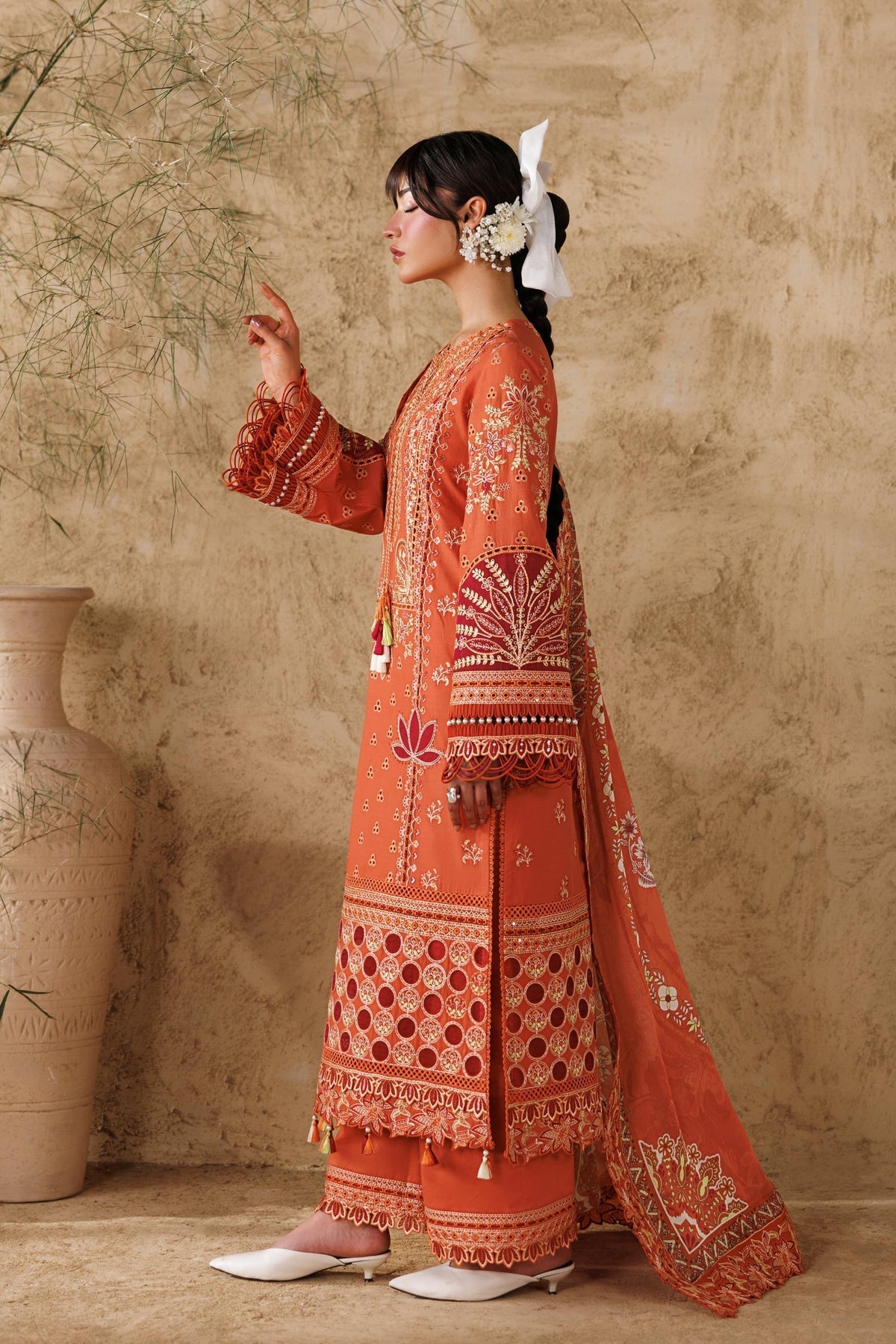 Akbar Aslam | Elea Lawn 26 | Alpine-Brand:Akbar Aslam-Type:Ladies Clothes-Orange-Lawn-House of Maryam- Buy in UK, USA