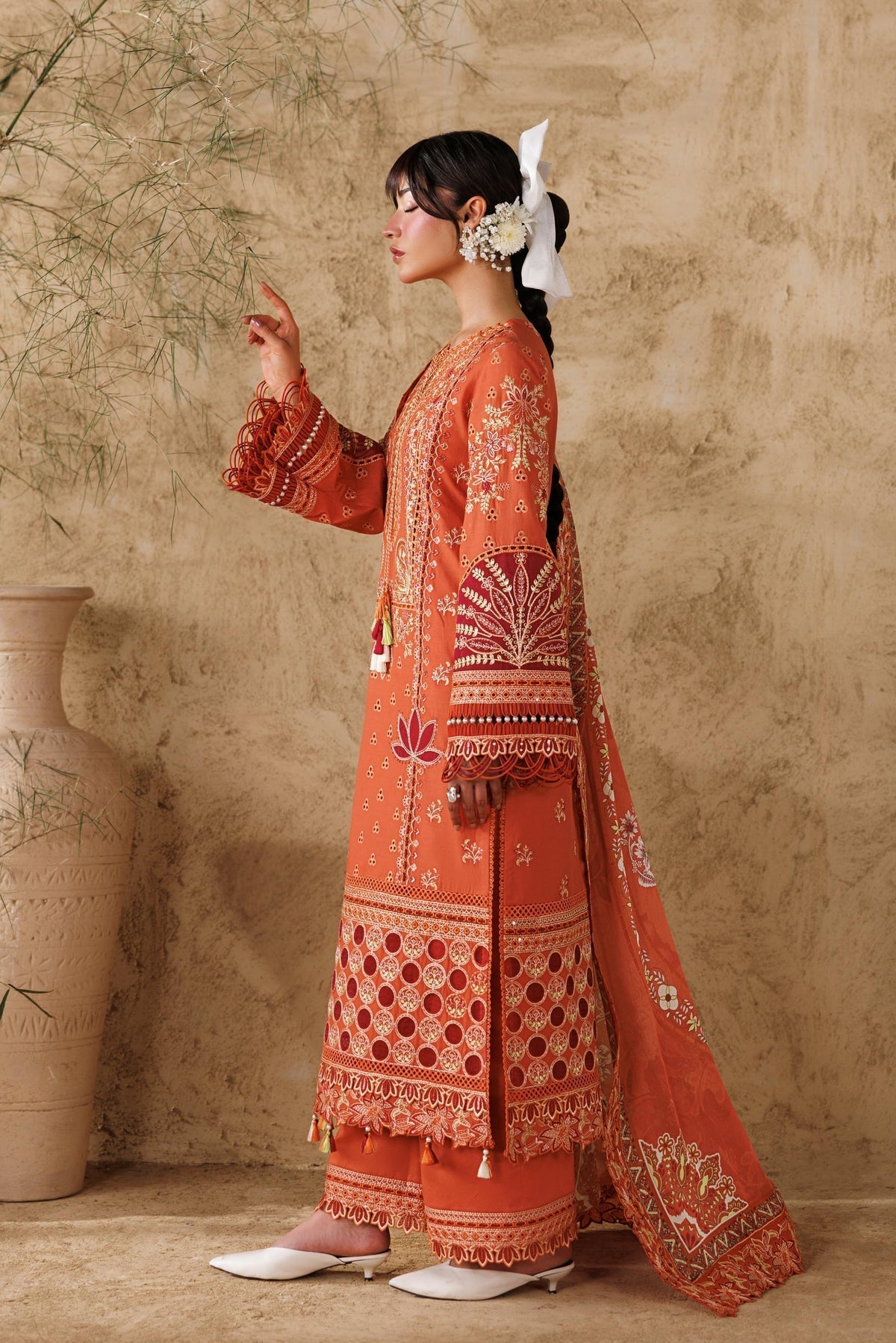 Akbar Aslam | Elea Lawn 26 | Alpine-Brand:Akbar Aslam-Type:Ladies Clothes-Orange-Lawn-House of Maryam- Buy in UK, USA